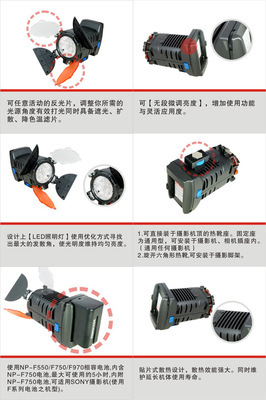 福图仕photoolex P-VL01专业LED婚庆摄影补光灯 通用摄影照明新选择